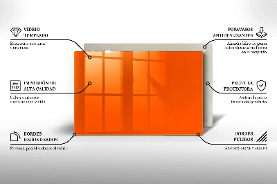 Glass candle plate decorative Orange colour