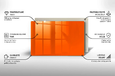 Glass candle plate decorative Orange colour