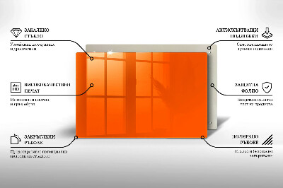 Glass candle plate decorative Orange colour