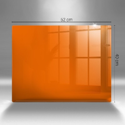 Glass candle plate decorative Orange colour