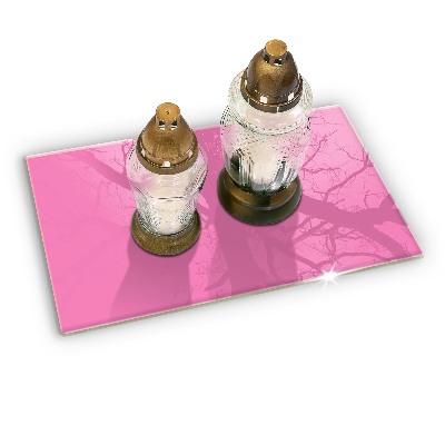 Grave candle coaster decorative Pink colour