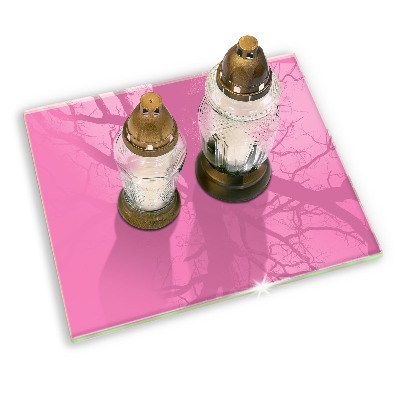Grave candle coaster decorative Pink colour