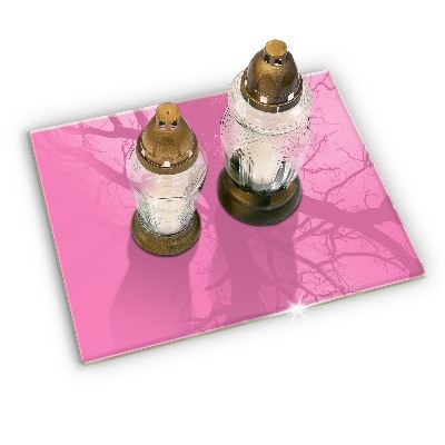 Grave candle coaster decorative Pink colour