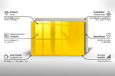 Glass candle plate decorative Yellow colour