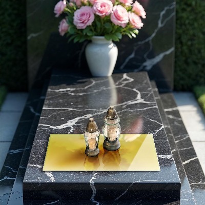 Glass candle plate decorative Yellow colour