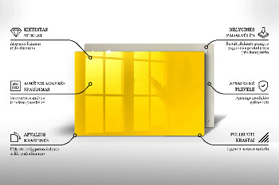 Glass candle plate decorative Yellow colour