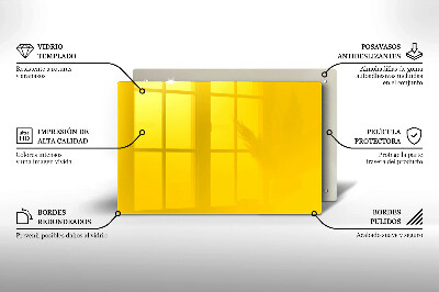 Glass candle plate decorative Yellow colour