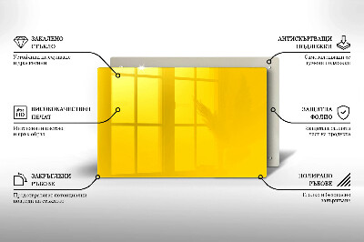 Glass candle plate decorative Yellow colour
