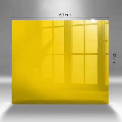 Glass candle plate decorative Yellow colour