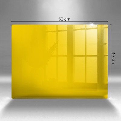 Glass candle plate decorative Yellow colour