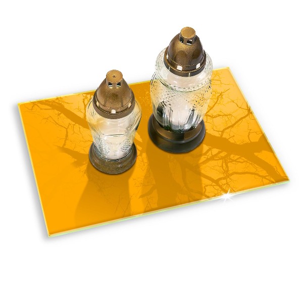 Grave candle coaster decorative Dark yellow colour