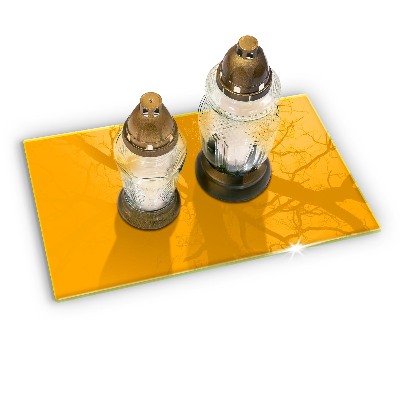 Grave candle coaster decorative Dark yellow colour