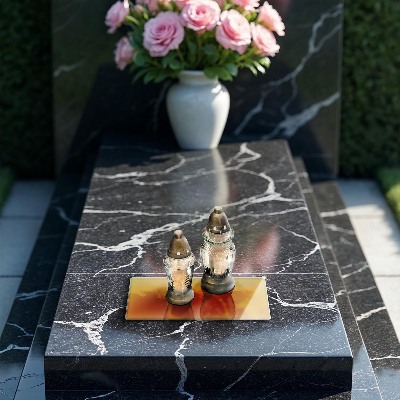 Grave candle coaster decorative Dark yellow colour