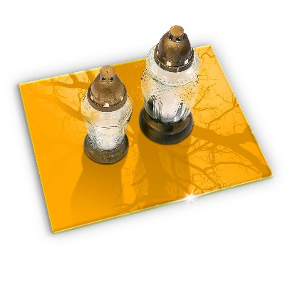 Grave candle coaster decorative Dark yellow colour