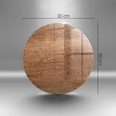 Glass candle plate Wood texture