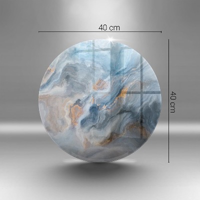 Glass candle plate Marble texture