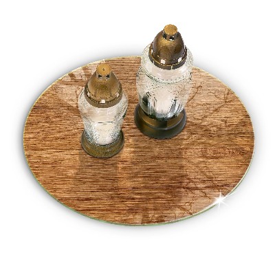 Grave candle plate Wood plank texture