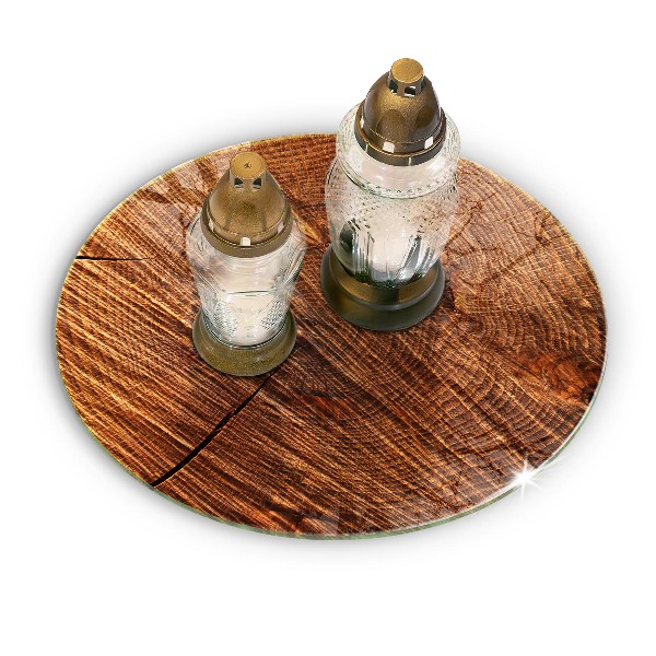 Grave candle plate Wood structure
