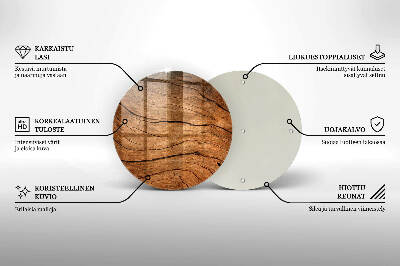 Glass candle plate Wood plank texture