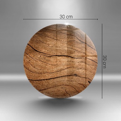 Glass candle plate Wood plank texture