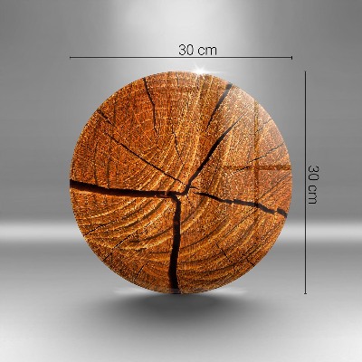 Glass candle plate Wood trunk structure