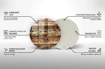Glass candle plate Wood plank texture
