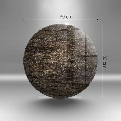 Grave candle plate Wood bark texture