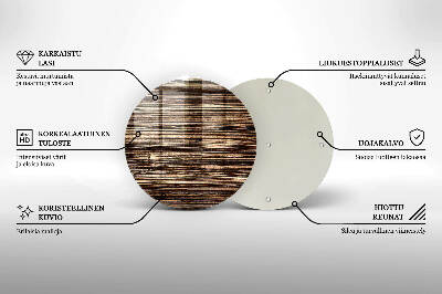 Glass candle plate Wood texture