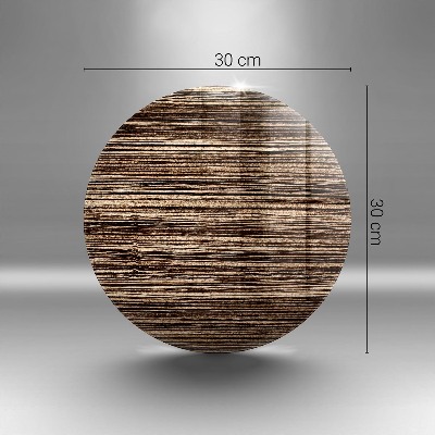 Glass candle plate Wood texture