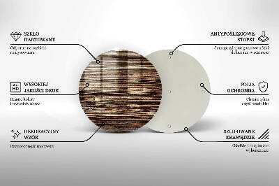 Glass candle plate Wood texture