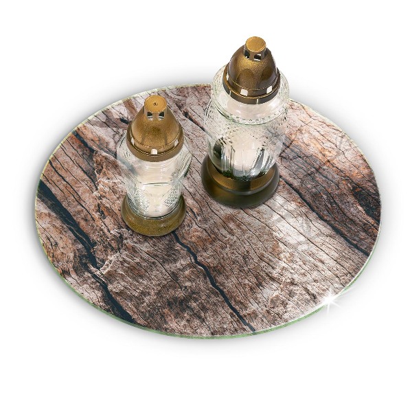 Grave candle plate Wood structure