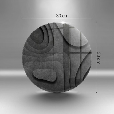 Glass candle plate 3D stone shapes