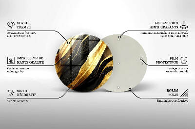 Glass candle plate Elegant abstraction