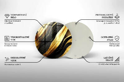 Glass candle plate Elegant abstraction