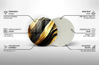 Glass candle plate Elegant abstraction