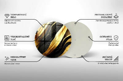 Glass candle plate Elegant abstraction