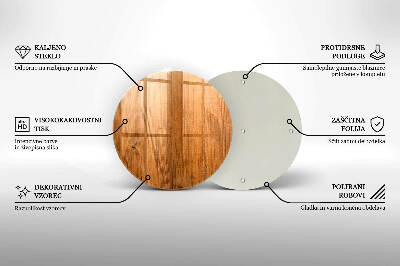Glass candle plate Wooden boards