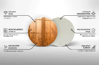 Glass candle plate Wooden boards