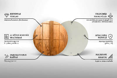 Glass candle plate Wooden boards