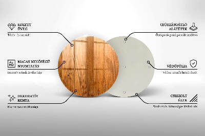 Glass candle plate Wooden boards