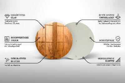 Glass candle plate Wooden boards