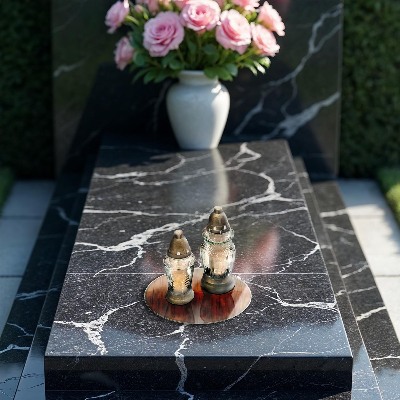 Glass candle plate Wooden boards
