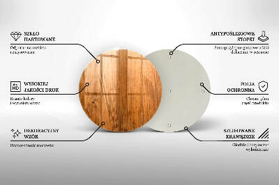 Glass candle plate Wooden boards
