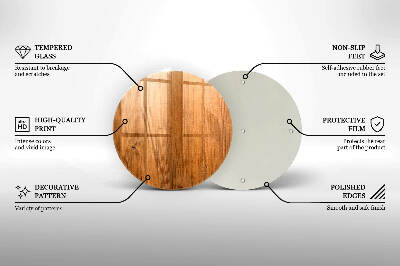 Glass candle plate Wooden boards