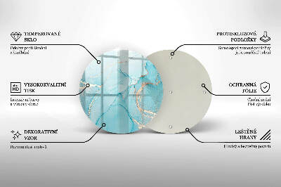 Glass candle plate Stone abstraction
