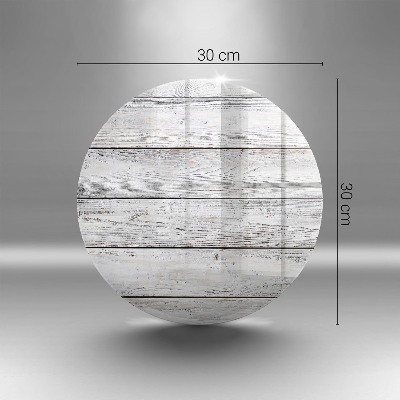 Glass candle plate Light wooden boards