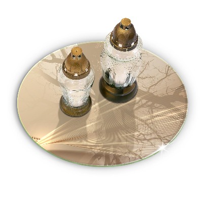 Glass candle plate Modern abstraction