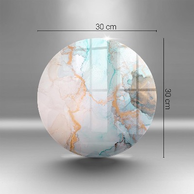 Grave candle plate Marble abstraction
