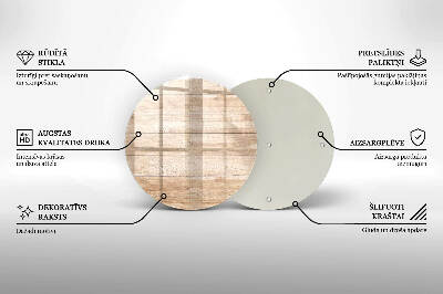 Glass candle plate Wooden boards