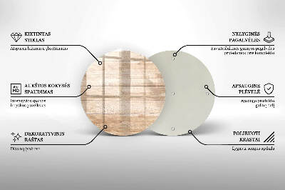 Glass candle plate Wooden boards